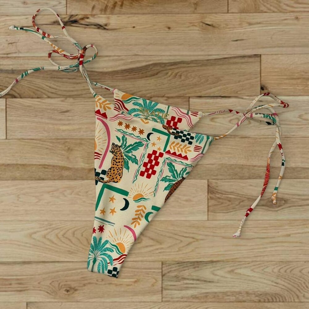 SKATIE bikini set in Mozambique ⭐️ cheetah cream abstract summer print Elsa - Picture 8 of 8